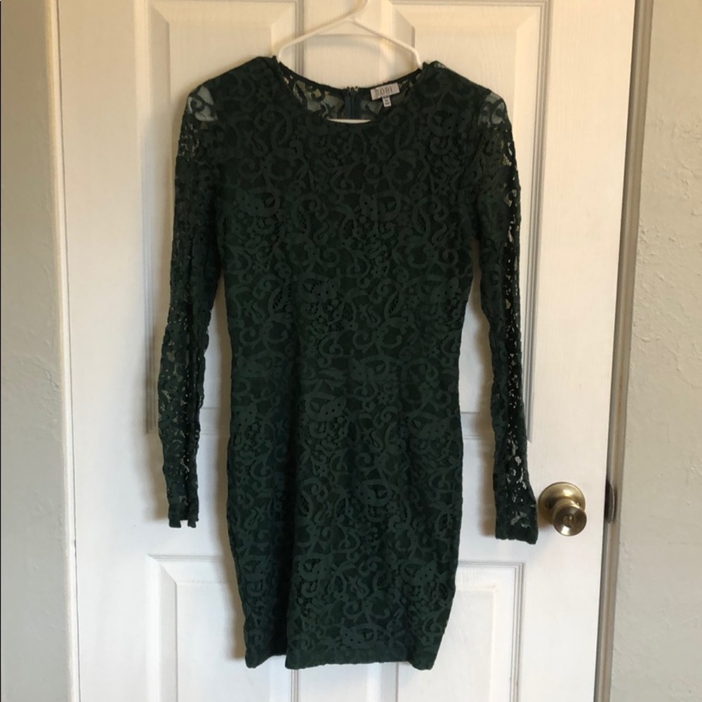 Dark Green Lace Dress